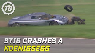 Stig Crashes Koenigsegg CCX HQ  Top Gear  Series 8  BBC [upl. by Ahsieket352]