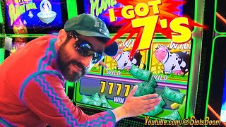 UNBELIEVABLE LUCKY RESULTS 7s Follow Me INVADERS ATTACK FROM THE PLANET MOOLAH CASINO SLOTS [upl. by Carlen709]