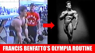 FRANCIS BENFATTOS OLYMPIA TRAINING ROUTINE HOW LARRY SCOTT TRAINED FRANCIS BENFATTO bodybuilding [upl. by Langsdon215]