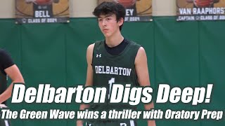 Delbarton 50 Oratory Prep 49  HS Boys Basketball  Green Wave wins a thriller [upl. by Fee]