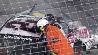 Brad Keselowski HUGE Crash  Carl Edwards Wins 2010 MissouriIllinois Dodge Dealers 250 [upl. by Namar]