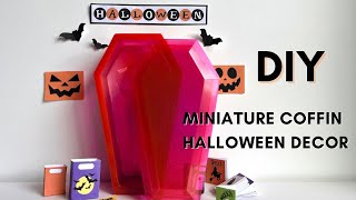 DIY Coffin amp Halloween Decorations Dollhouse Miniatures [upl. by Shaughnessy]