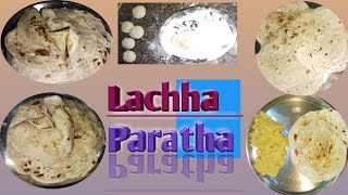 lachha paratha recipe on tawa  without oven homemade lachha paratha  multi layered paratha  roti [upl. by Lekcar]