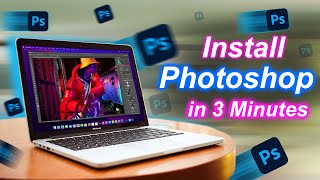 How to Install Adobe Photoshop in Macbook Pro amp Air M1 M2 in 2024  Install illustrator in 3 Minutes [upl. by Denyse]