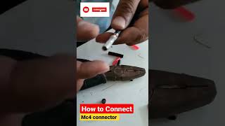 How to Use MC4 Connectors attaching wire with MC4 connector। Easy trick and tips । Short video [upl. by Briney]