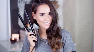 Locken mit Glätteisen  ganz einfach  Easy Hairstyling for Curls [upl. by Oijres161]