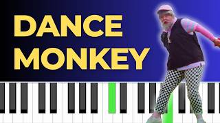 Dance Monkey  Tones and I  Piano Tutorial  BEGINNER [upl. by Akinihs]