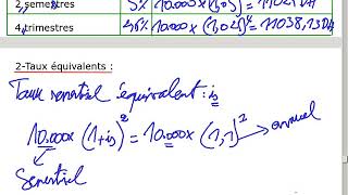 Les intérêts composés vidéo N° 19 taux proportionnels et taux équivalents [upl. by Annel]