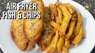 HEALTHY Air Fryer Fish and Chips Recipe  How To Make Air Fryer Fish and Chips  shorts [upl. by Ttessil]