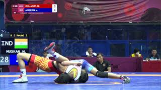 Round 3 WW  40 kg N ISHJAMTS MGL v M MUSKAN IND [upl. by Ilojne]