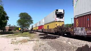 Norfolk Southern 4518 West at Mazon Street in Coal City Illinois [upl. by Toinette311]