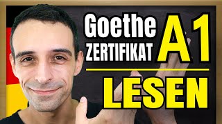 Goethe Zertifikat A1 LESEN  How to pass the reading part  German A1 Goethe Exam [upl. by Arotahs]