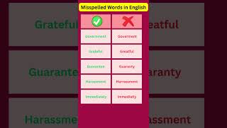 Misspelled Words in English  Most Commonly Misspelled Words [upl. by Lajes]