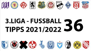 FussballTipps 3Liga  36Spieltag  Saison 20212022 [upl. by Zorah723]