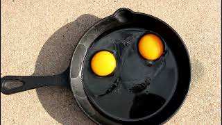 Myth Busted You Cannot Cook Eggs in Hot Sun 100 degrees mythbusting eggs [upl. by Airdnax743]