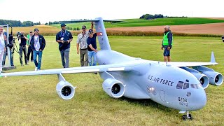 WORLD´S LARGEST ELECTRIC RC MODEL AIRCRAFT FROM TYLER PERRY  149KG C17 GLOBMASTER FLIGHT DEMO [upl. by Rehnberg]