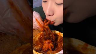 spicy octopus 🐙🔥🔥🌶️😋eating asmr challenge shorts short [upl. by Redwine887]