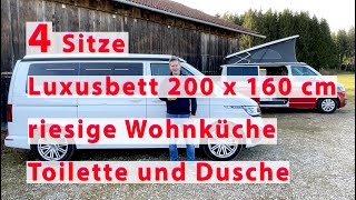 VW Bus Ausbau 34 Sitze mit dem besten Camper  Luxus  2m  Bett echter Wohnküche mega Stauraum [upl. by Sheila]