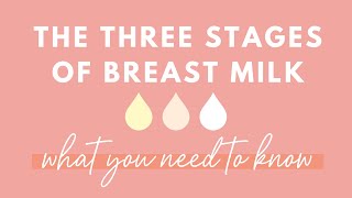 The Three Stages of Breast Milk and What You Need to Know [upl. by Hoban]