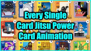 Every Single Card Jitsu Power Card Animation  Club Penguin [upl. by Belsky819]