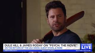 Psych The Movie  James Roday and Dulé Hill on New York Live [upl. by Einahpetse]