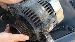 how to fix a SEIZED alternator Quick Fix [upl. by Shank]