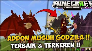 Addon Terbaik Musuh Terkuat Godzilla  Wajib di coba   MINECRAFT POCKET EDITION [upl. by Towill]