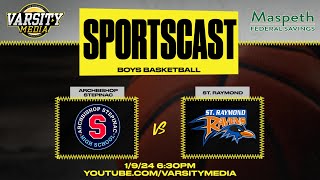 SPORTSCAST  Archbishop Stepinac vs St Raymonds  Boys Basketball  19  430 PM [upl. by Innavoeg544]