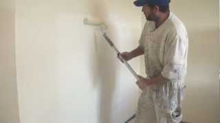 How to paint a wall after a drywall or plaster board repair [upl. by Yeoz]