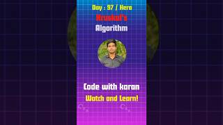 Kruskals Algorithm Simplified Fastest Way to Understand Minimum Spanning Treeshortsytshortsdsa [upl. by Nicolette158]