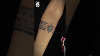 Compass band tattoo amp pattern tattoo viralvideo shorts [upl. by Ko238]