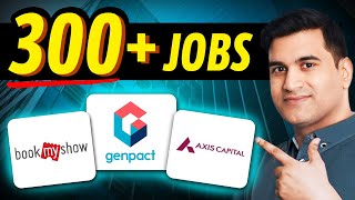 300 Job Openings for Freshers at Genpact India Axis Capital and BookMyShow  Internshala Jobs [upl. by Oilisab432]