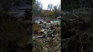 Mudslide Gerton North Carolina helene hurricane appalachia nature chimneyrock [upl. by Gittle]