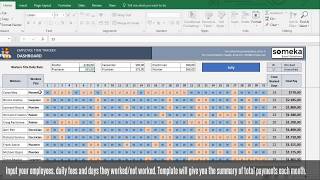 Payroll Template  Excel Timesheet Template  Free Download [upl. by Colly]