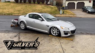 STANCING MY RX8 TO THE POINT ITS UNDRIVABLE  NEOMAX SILVERS COILOVERS [upl. by Gusella]