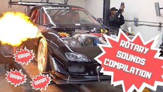 BEST ROTARY MAZDA ENGINE SOUND COMPILATION 2022  RX7  RX8  727B 4 Rotors Racing Car and more [upl. by Aerdnna]