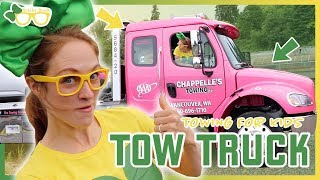 Tow Truck with Brecky Breck  Vehicles and Machines for Kids [upl. by Scherle]