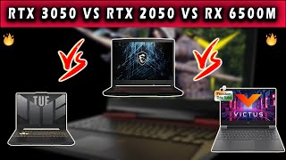 RTX 3050 VS RTX 2050 VS RX 6500M  Best Laptop Graphic Card In 2023  Benchmarks amp Gaming Test 🔥 [upl. by Hakeber]