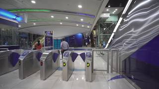 United Arab Emirates Dubai metro night ride from Qusais to Etisalat [upl. by Dominus]