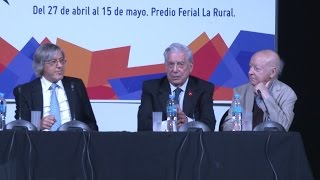 Mario Vargas Llosa Jorge Edwards y Alejandro Roemmers en la Feria del Libro [upl. by Haliehs588]