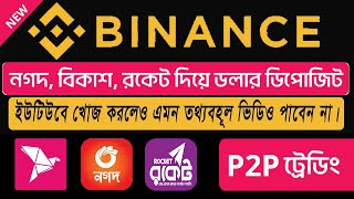 binance p2p dollar deposit । binance trading । Binance dollar deposit [upl. by Nolra]