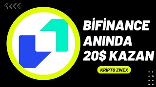 BiFinance x Kripto zWex ile 20 Bonus Kazan  Airdropun Tek Adresi [upl. by Hartfield]