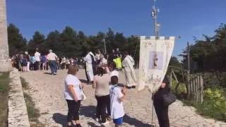 21 agosto anno 2016 la Madonna del Carmine dal monte Crispignano verso AccadiaIl video [upl. by Franz]