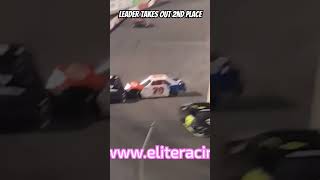 LEADER TAKES OUT 2ND PLACE Bowman Gray Stadium Short Track Racing northcarolina racing crashing [upl. by Llatsyrc]