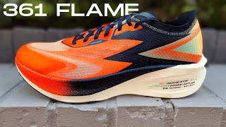 361 Flame Review  361º Flame Budget Carbon Plate Running Shoe [upl. by Norvall]