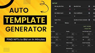 Auto Template Generator for NFT Bidding  Must watch for Bidders amp Flippers [upl. by Adnohsar]