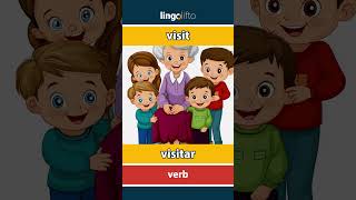 🇬🇧🇪🇸 visit  visitar  vocabulary builder  learn English  aprendamos inglés [upl. by Lessur680]