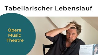 Tabellarischer Lebenslauf für Theaterschaffende und Musikschaffende CV Vita [upl. by Dajma]