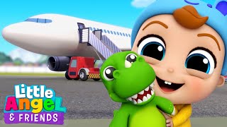 Wheels on the Airplane Dinosaur version  Little Angel And Friends Kid Songs [upl. by Parent]