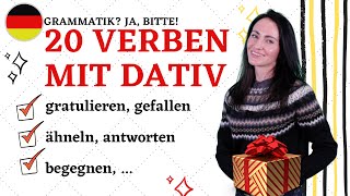 🇩🇪20 VERBEN MIT DATIV [upl. by Shelagh]